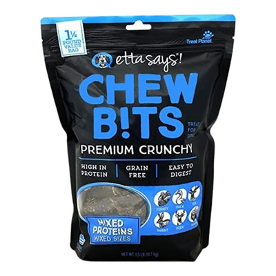 Etta Says! Multi-Protein Chew Bits Dog Treats Bulk 1.5 lb