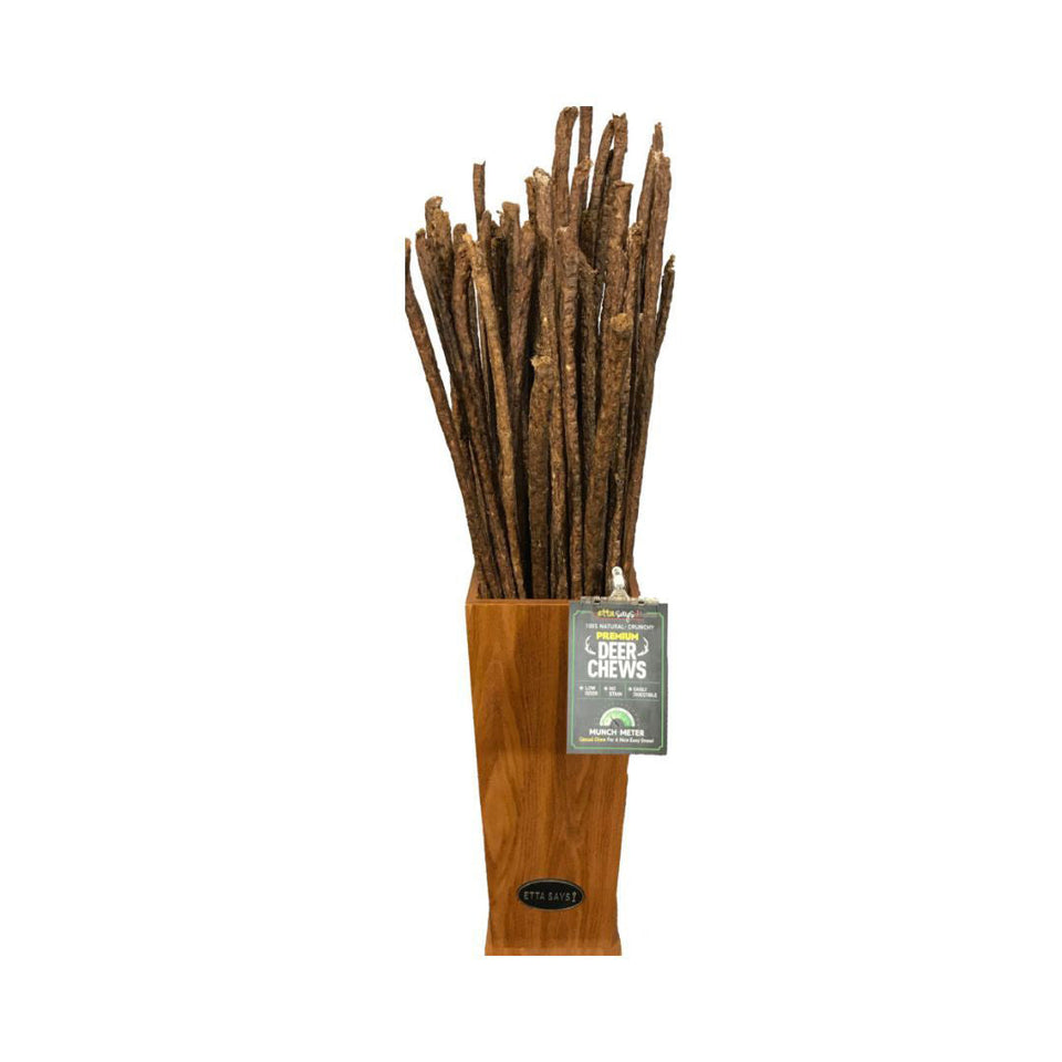 Etta Says! Premium Crunchy Deer Chew Dog Treat Display Deer 3 ft, 54 ct
