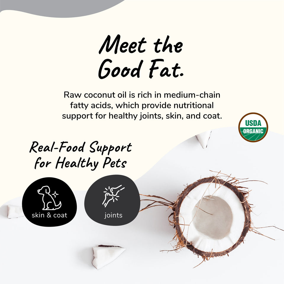 Kin+Kind Organic Coconut Oil Skin Coat Joint Supplement 4 oz