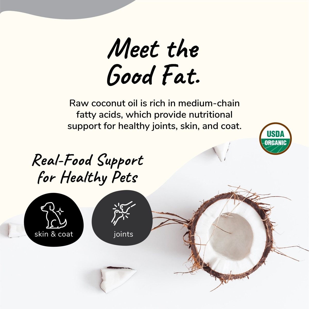 Kin+Kid Supplement Raw Coconut Oil 16 oz. (Large) Skin&Coat - Pets Perfect