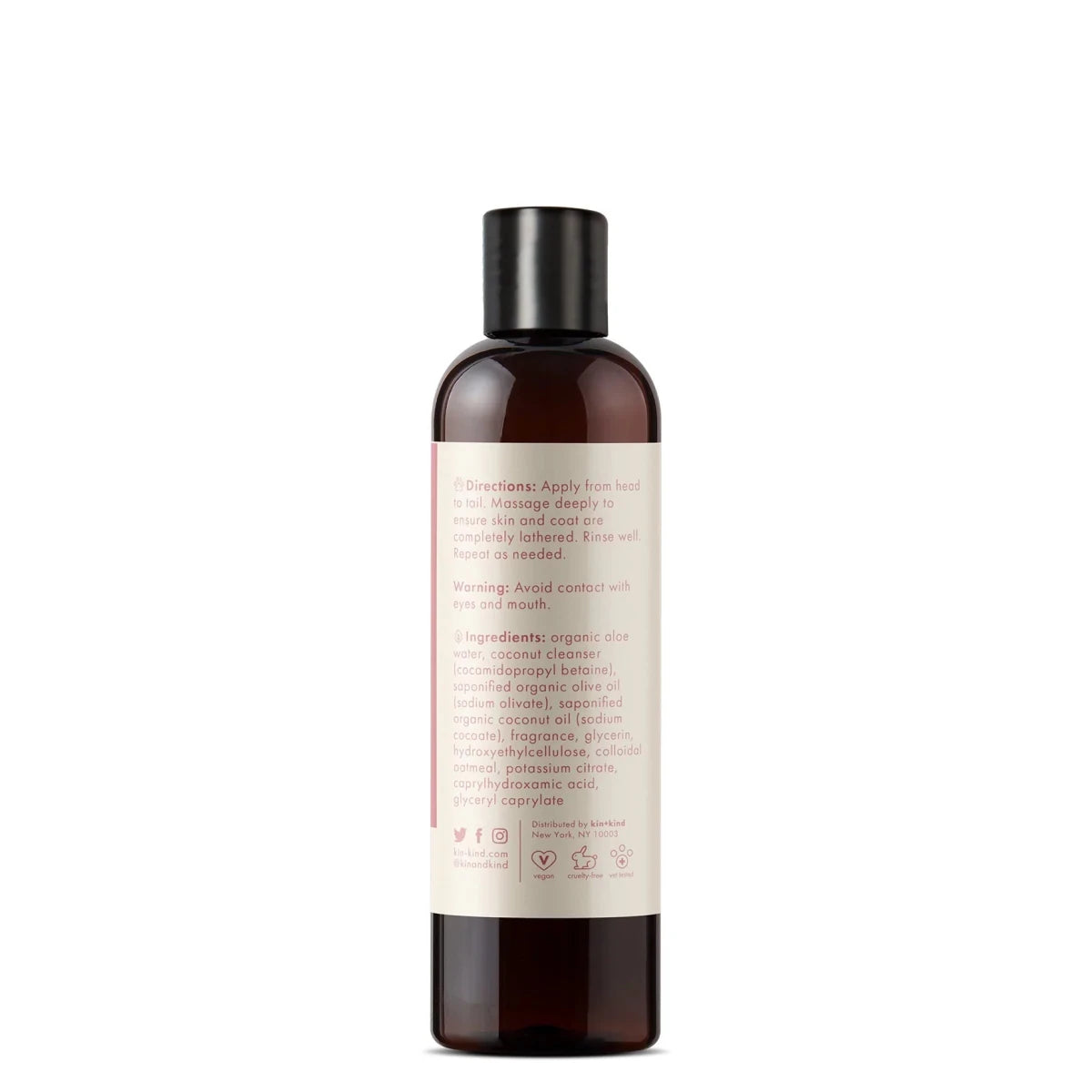 Kin+Kid Coat Oatmeal Calm Rose 12oz. Kin Organics Shampoo - Pets Perfect