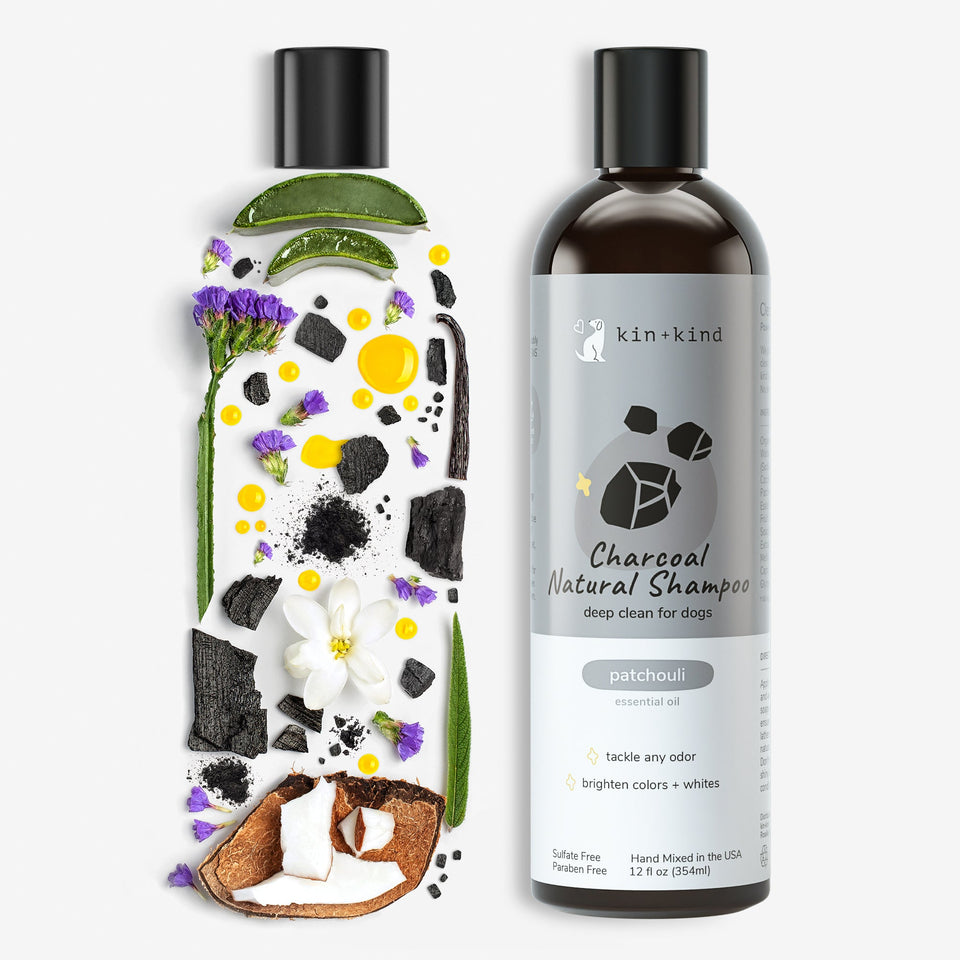 Kin+Kind Pet Shampoo Charcoal 12 oz. Patchouli
