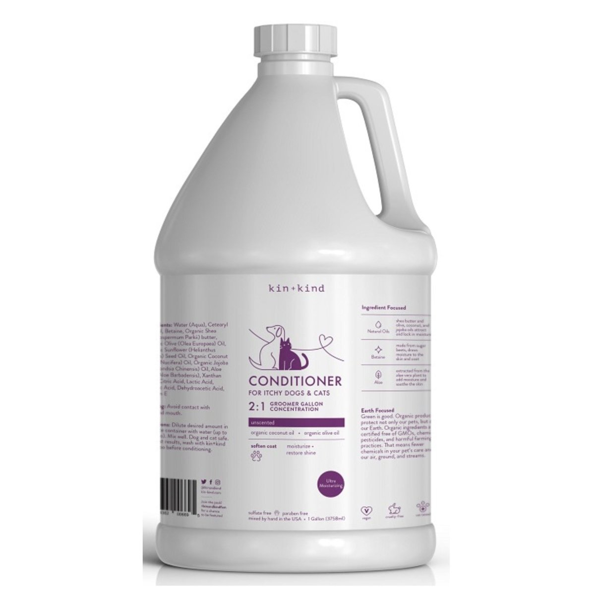 Kin+Kid Groomer Gallon Conditioner Moisturize 128oz. 2:1 Dilution - Pets Perfect