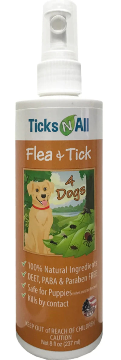 All Natural Flea & Tick 4 Dogs 8 oz - Pets Perfect