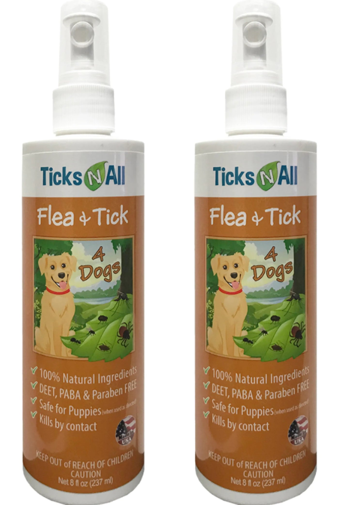 All Natural Flea & Tick 4 Dogs 8oz - Pets Perfect