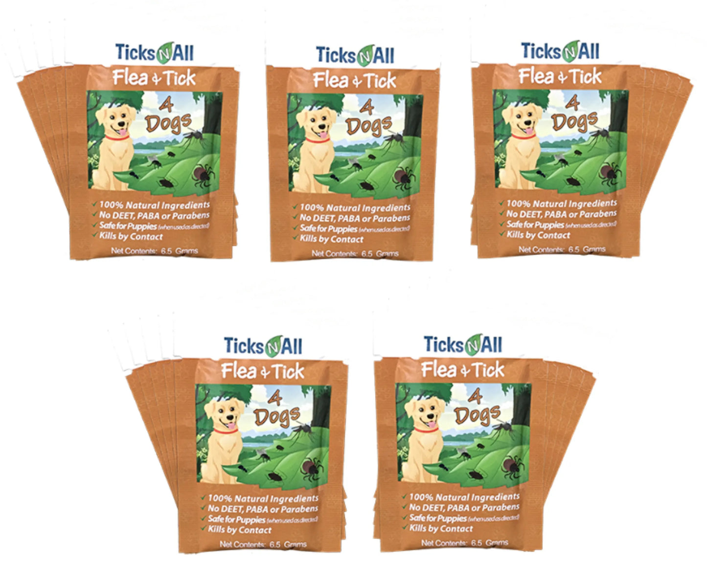 All Natural Flea and Tick Wipes 4 - Dogs (10 count.) - Pets Perfect