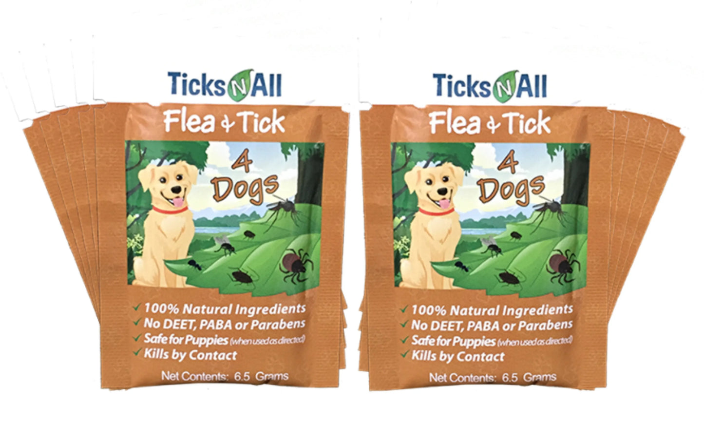 All Natural Flea and Tick Wipes 4 - Dogs (10 count.) - Pets Perfect