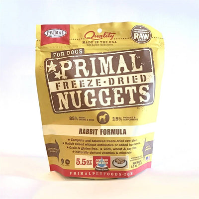 Primal Pet Foods Freeze-Dried Dog Food For Dogs, 5.5 oz Rabbit