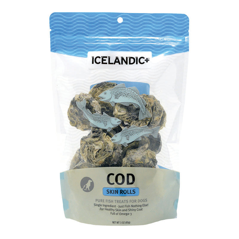 Icelandic Cod Skin Rolls Single 3 oz. Bag