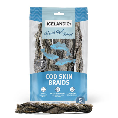 Icelandic Dog Cod Skin Braided 7 Inch 5 Pack Default Title