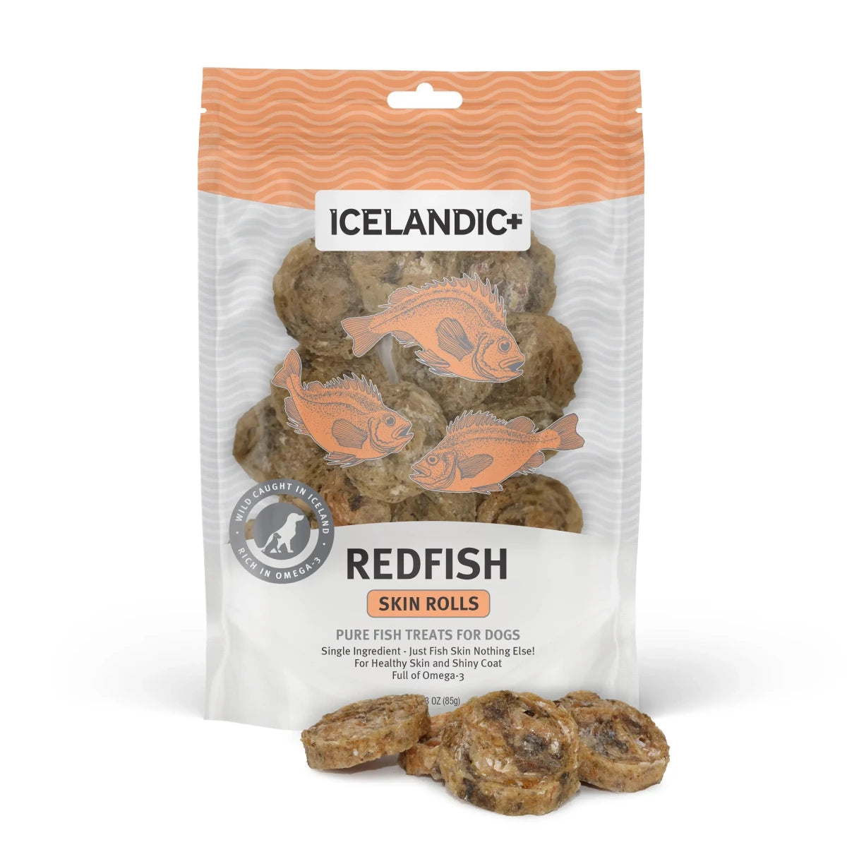 Icelandic Redfish Skin Rolls Single Bag - Pets Perfect