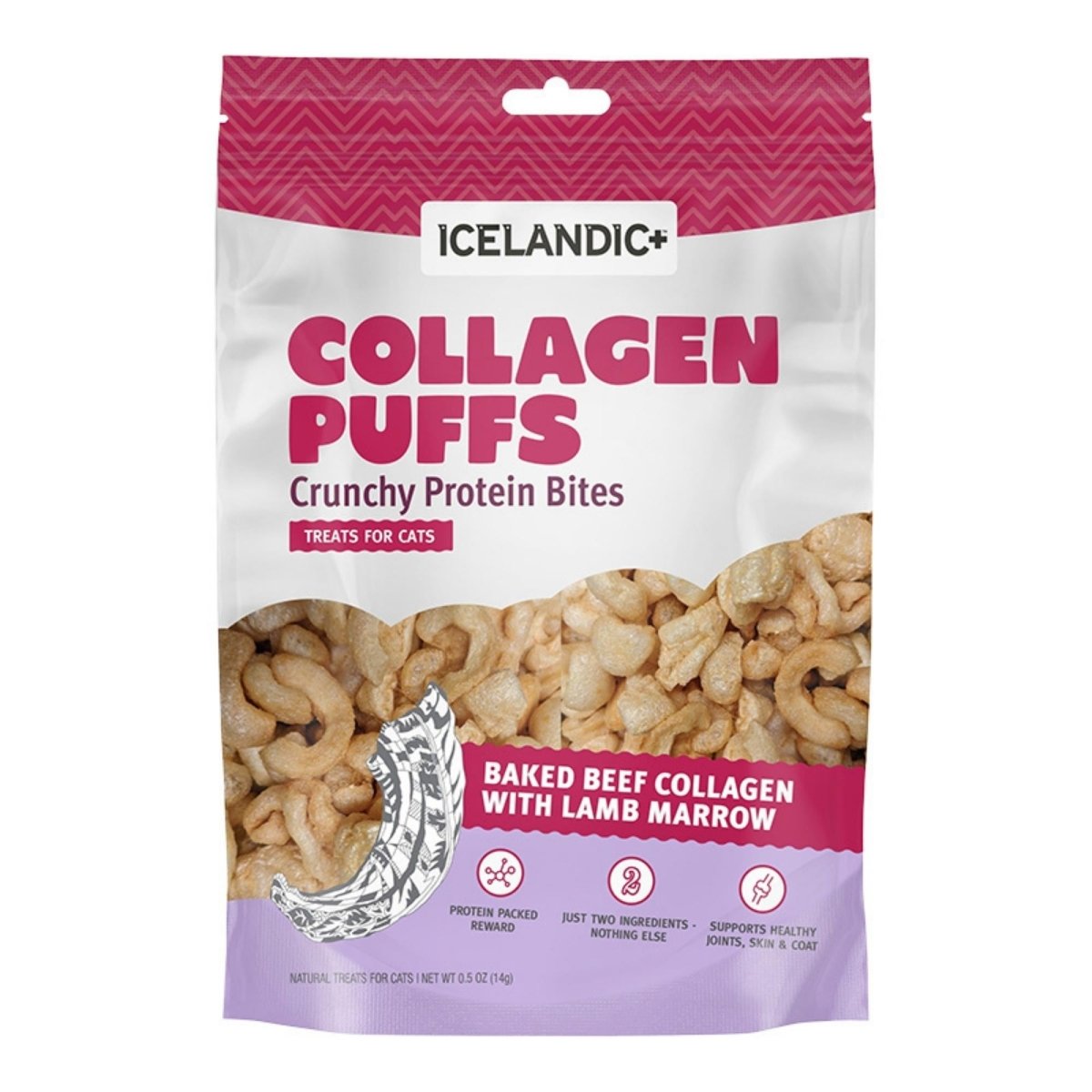 Icelandic Cat Beef Collagen Puffs With Marrow 0.5oz. - Pets Perfect