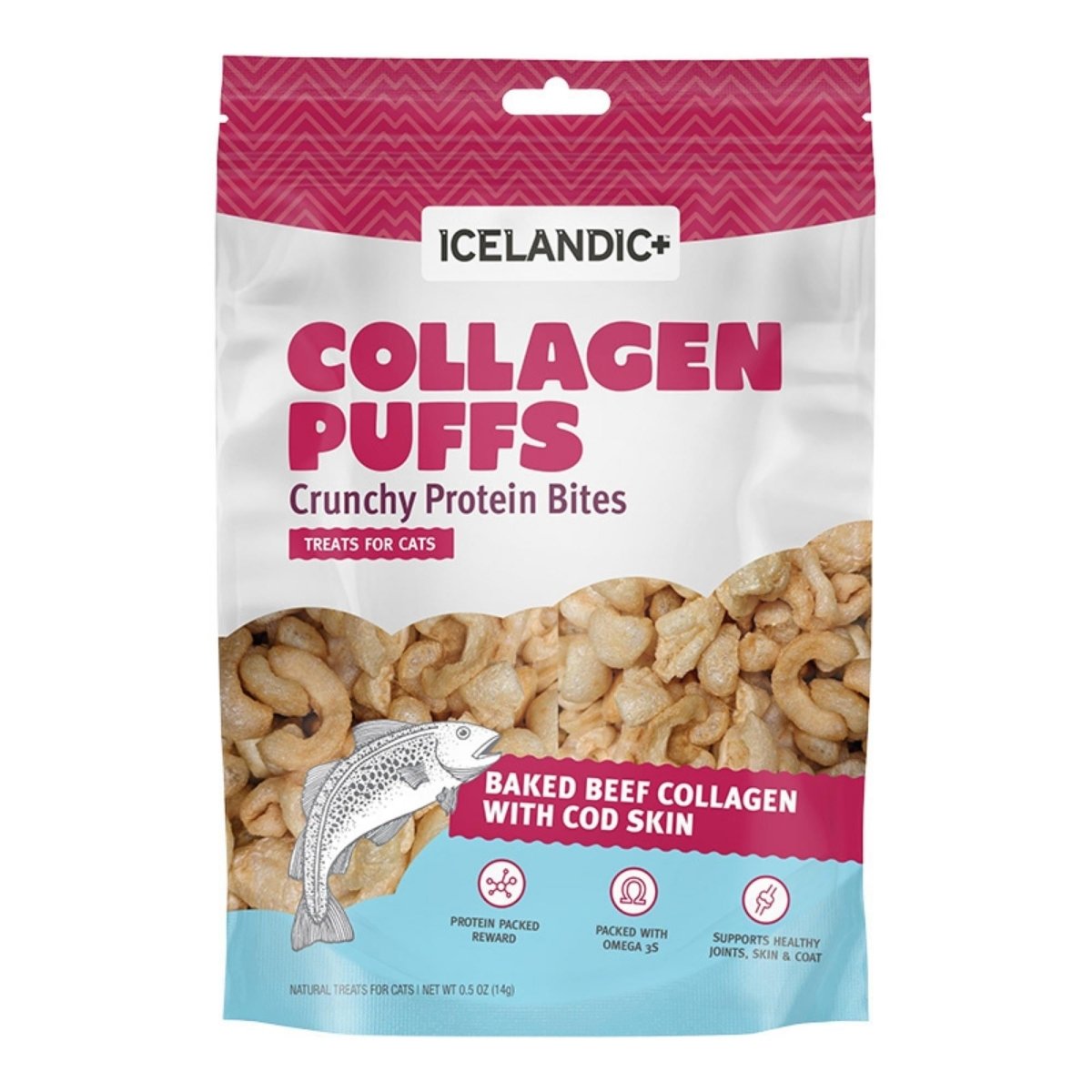Icelandic Beef Collagen Puffs Dog Treats with Organic Kelp, 0.5 oz - Pets Perfect