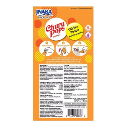 Inaba Cat Churu Pop Chicken 6Ct /2.16Oz - Pets Perfect
