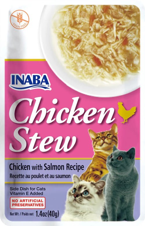Inaba Cat Stew Chicken Salmon 1.04oz (6 Count) - Pets Perfect