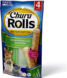 Inaba Cat Churu Rolls Chicken Wrap Tuna 1.04 oz. (6 ct)