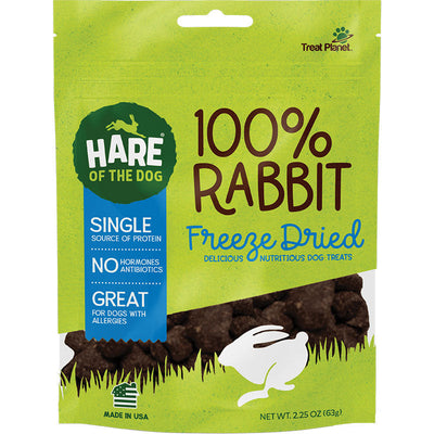 Hare of the Dog 100% Rabbit Freeze-Dried Dog Treats 2.25 oz