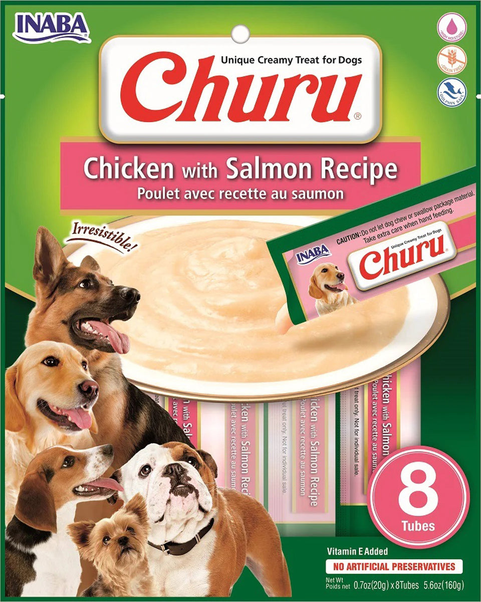 Inaba Dog Churu Chicken Salmon 5.6 oz. (6 ct)