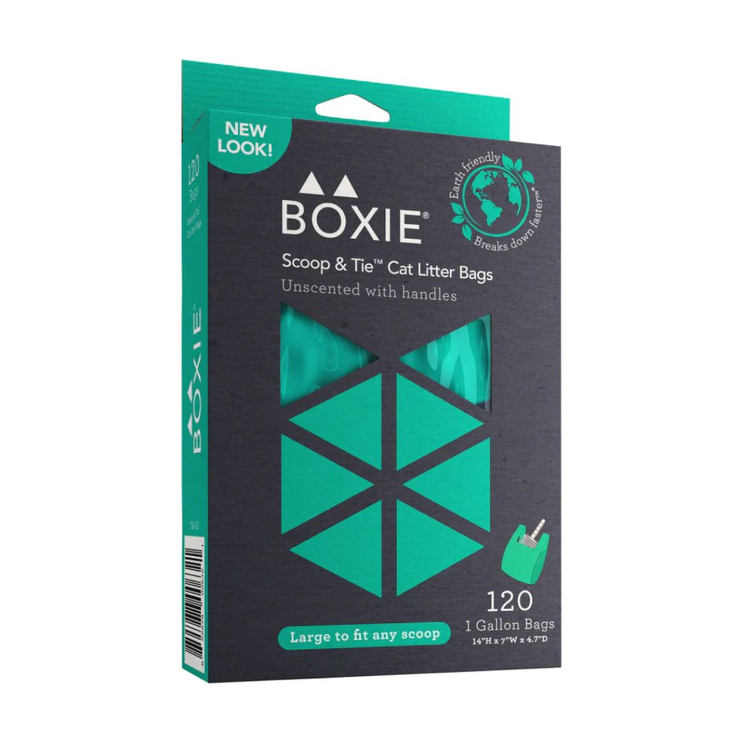 Boxiecat Cat Scoop & Tie Litter Bag - 120 ct