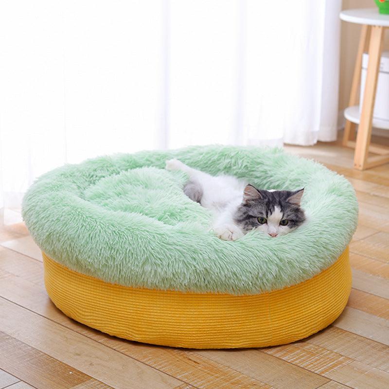 Luxury Plush Winter Nest: Cozy And Stylish Pet Bed For Deep Sleep - Pets Perfect