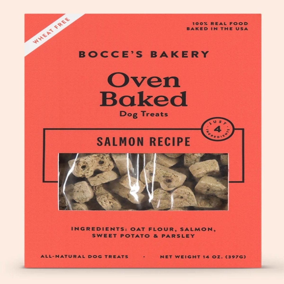 Bocce's Bakery Just Salmon & Sweet Potato Dog Treats 14oz - Pets Perfect