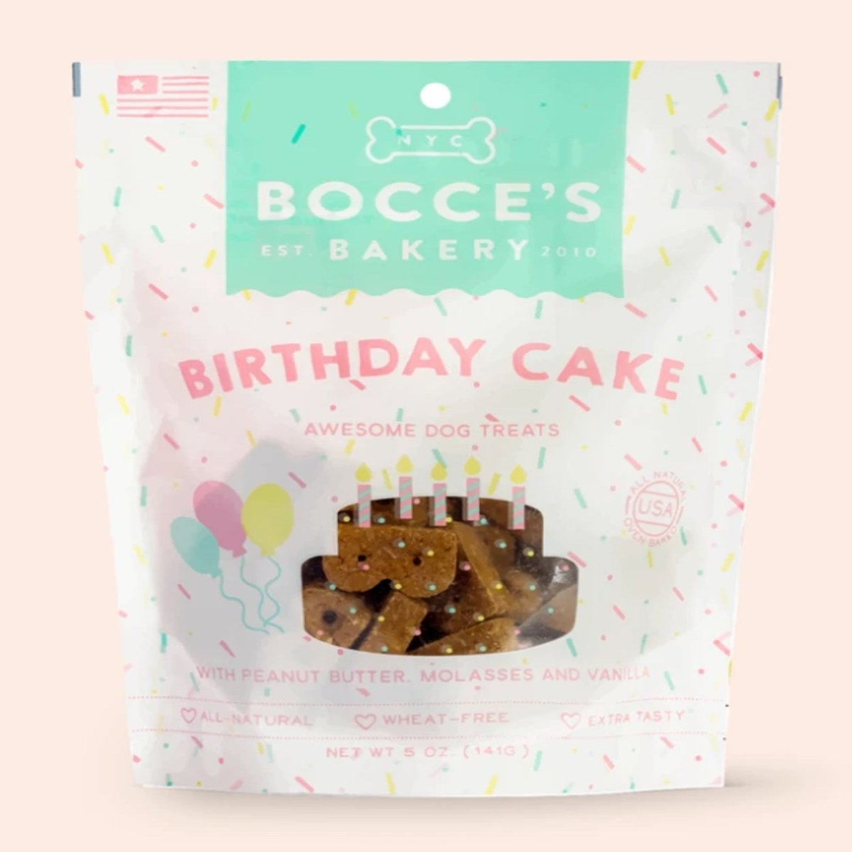 Bocce's Bakery Dog Birthday Cake Biscuits 5oz. - Pets Perfect