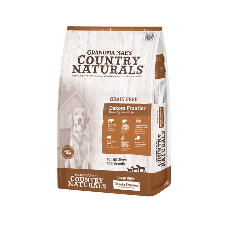Grandma Maes Country Naturals Grain Free Dakota Frontier Buffalo Dry Dog Food 4 lb