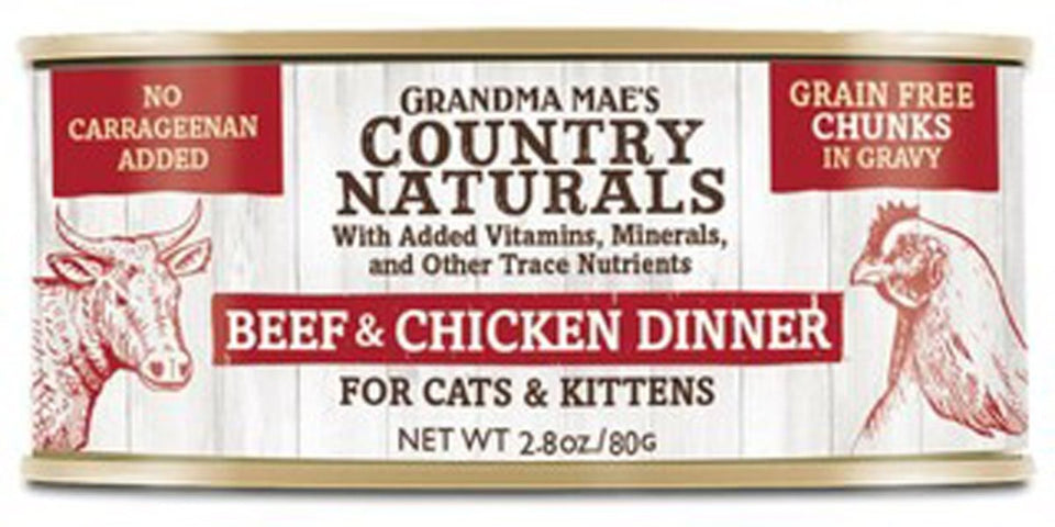 Grandma Mae's Country Naturals GF Wet Cat Food, 2.8 oz, 24 ct