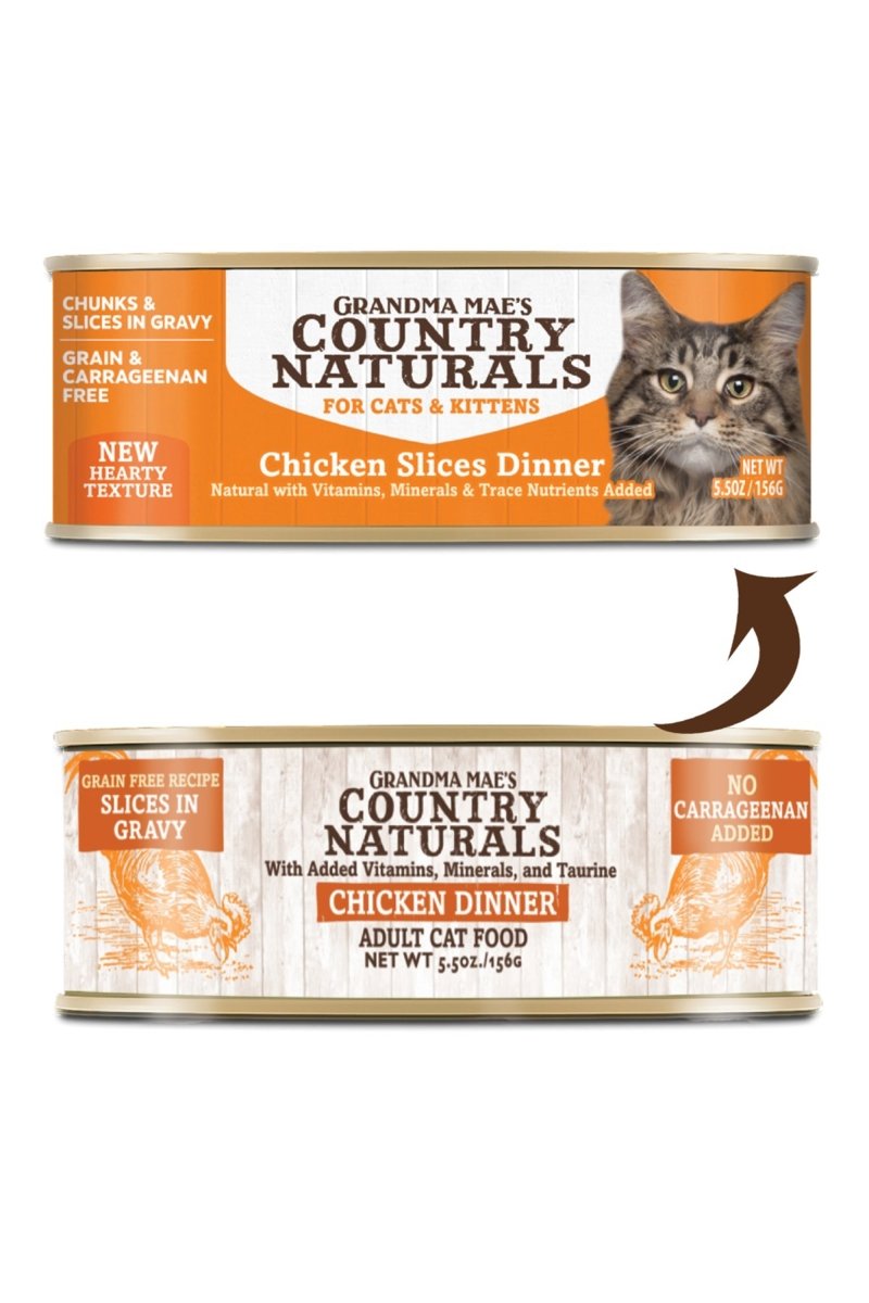 Grandma Mae's Country Naturals Grain Free Chunks in Gravy Wet Cat & Kitten Food Chicken 2.8oz 24pk - Pets Perfect