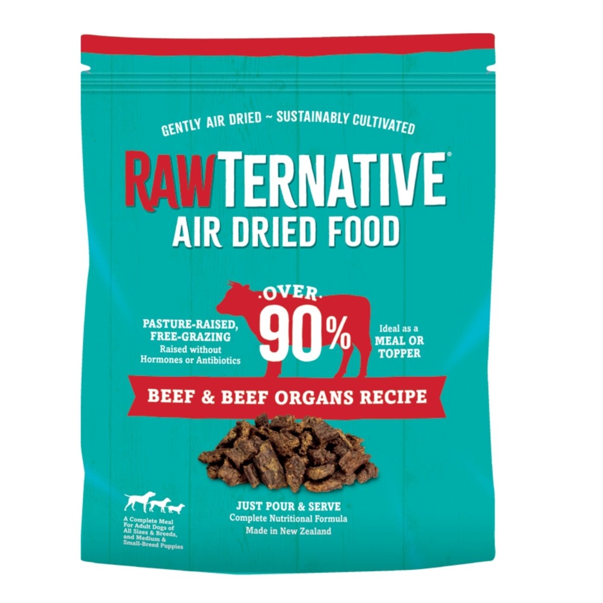Grandma Mae's Country Naturals RawTernative Air Dried Dry Dog Food Beef & Beef Organs 1ea/1 lb - Pets Perfect