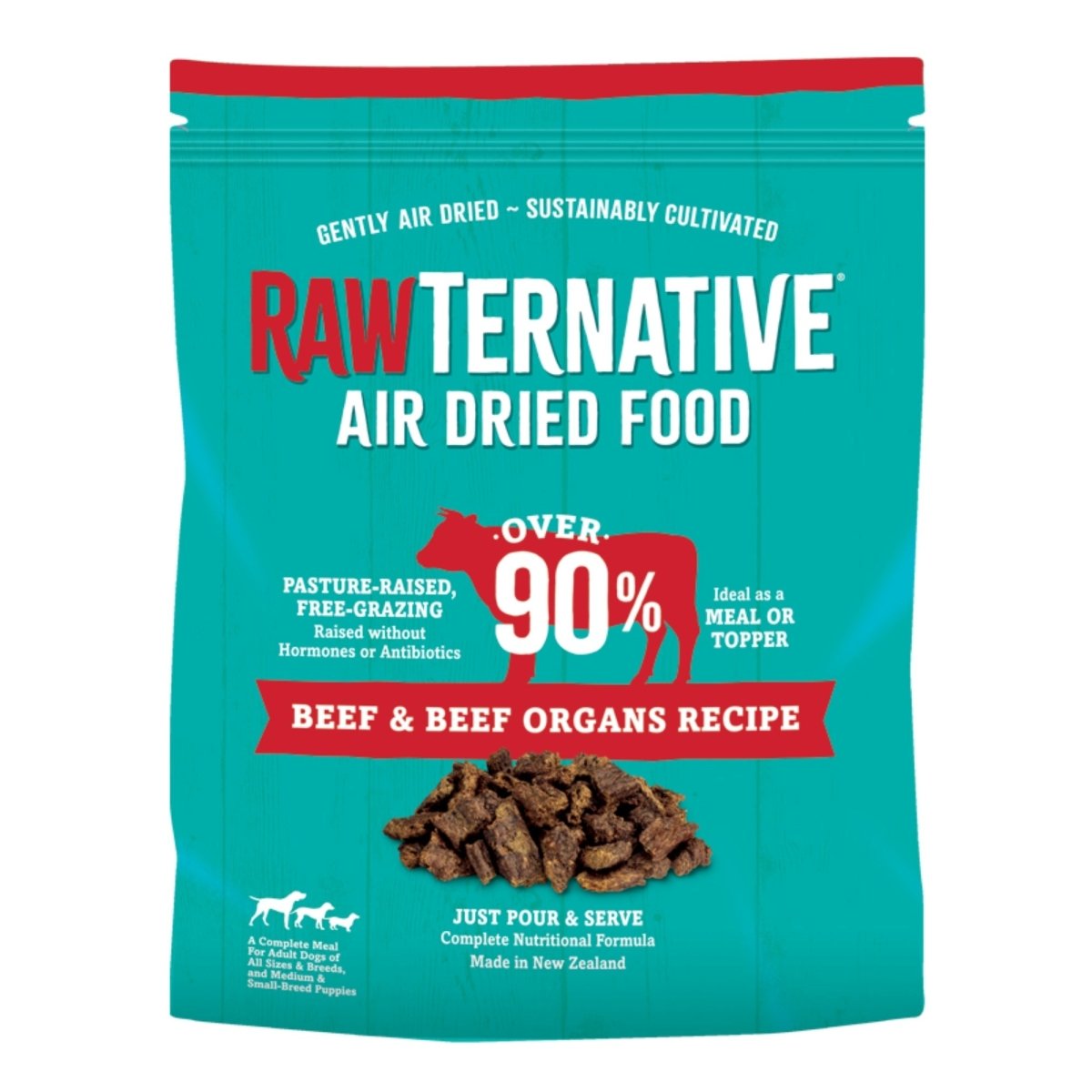 Grandma Mae's Country Naturals RawTernative Air Dried Dry Dog Food Beef & Beef Organs 1ea/3 lb - Pets Perfect