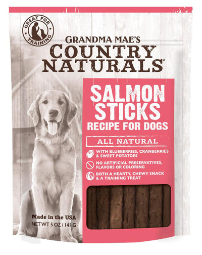 Grandma Mae's Country Naturals Grain-Free Salmon Sticks Dog Treats 5 oz