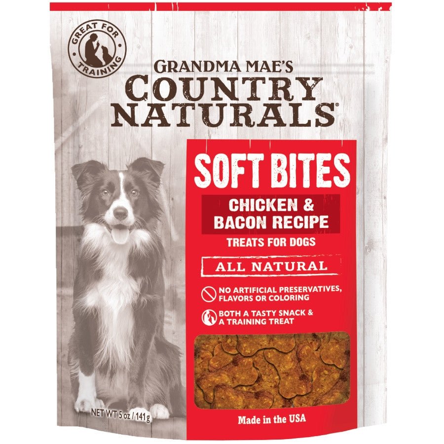 Grandma Mae's Country Naturals Soft Bites Dog Treats Chicken & Bacon 1ea/5oz. - Pets Perfect