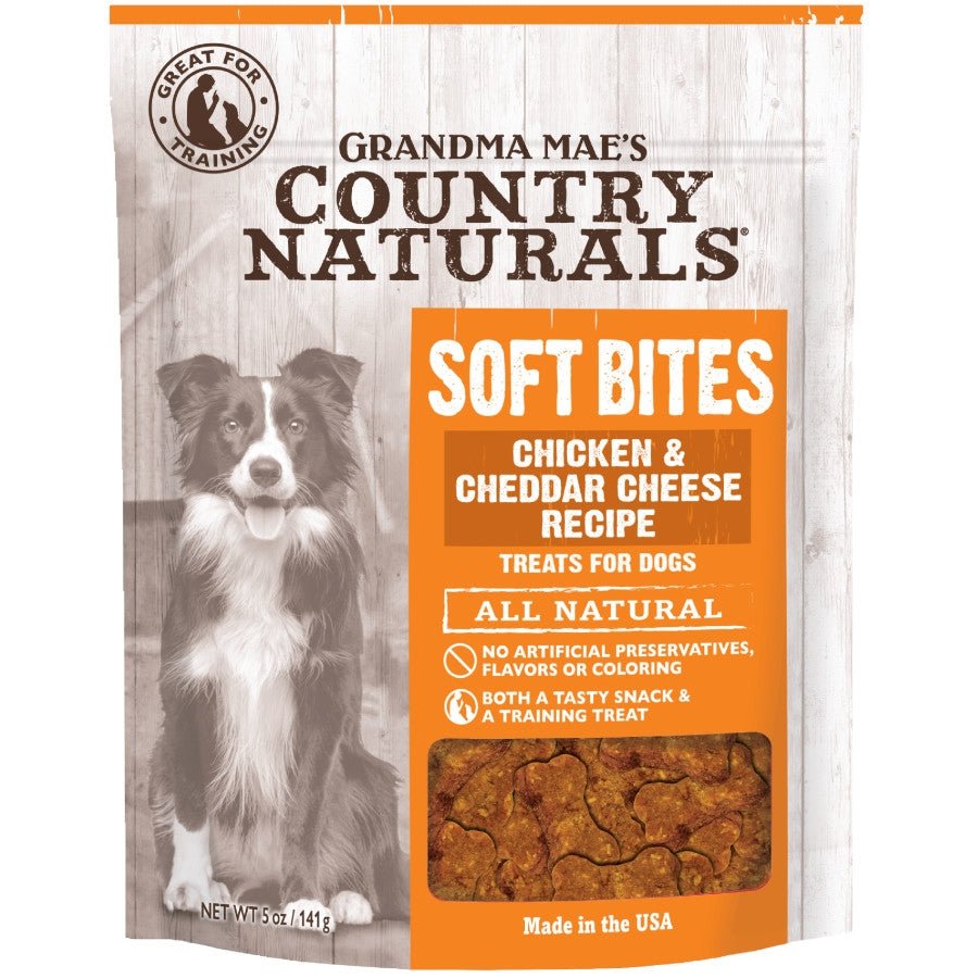 Grandma Mae's Country Naturals Soft Bites Dog Treats Chicken & Cheddar 1ea/5oz. - Pets Perfect