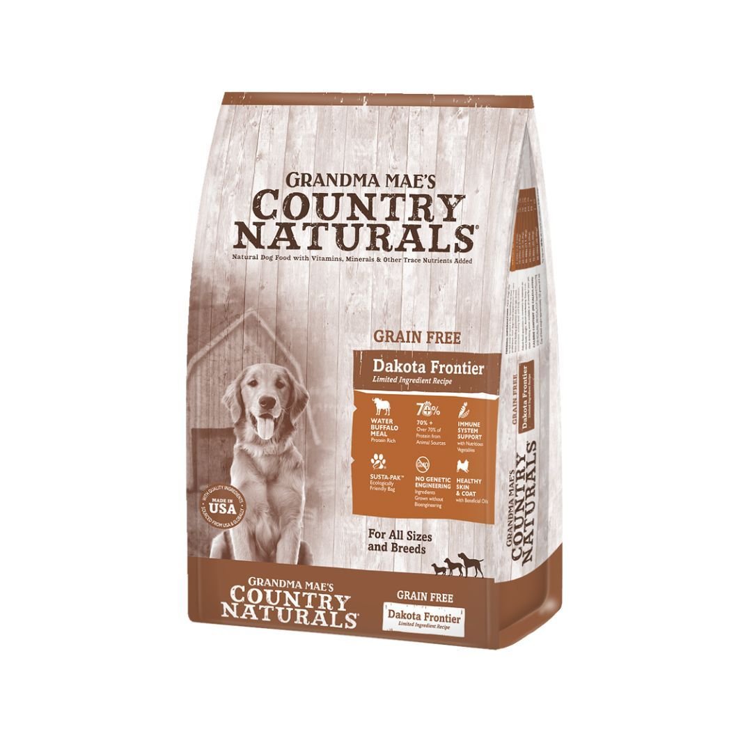 Grandma Mae's Country Naturals Grain Free LID Dry Dog Food Dakota Frontier Buffalo 22lb - Pets Perfect
