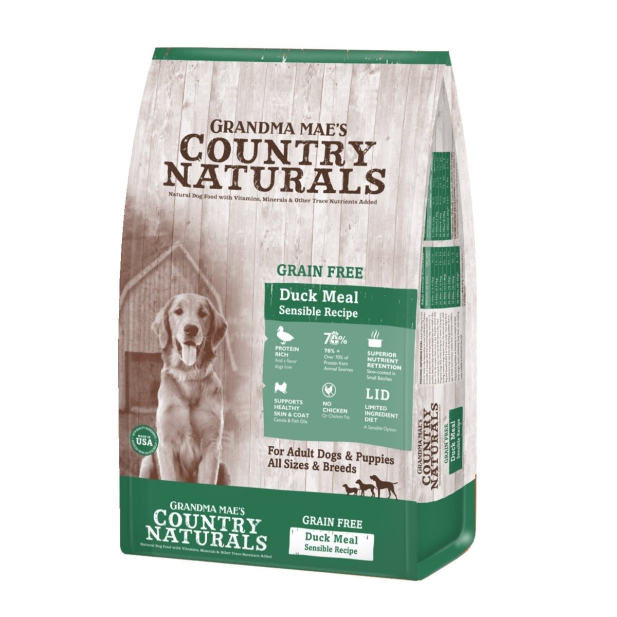 Grandma Mae's Country Naturals Grain Free L.I.D. Dry Dog Food Duck 12lb - Pets Perfect