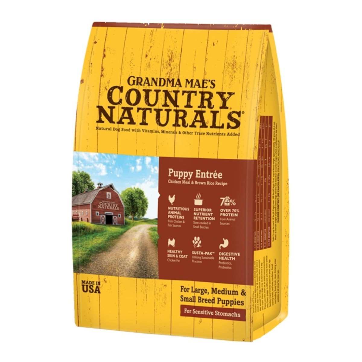 Grandma Mae's Country Naturals Premium All Natural Puppy Dry Dog Food Chicken 12lb - Pets Perfect