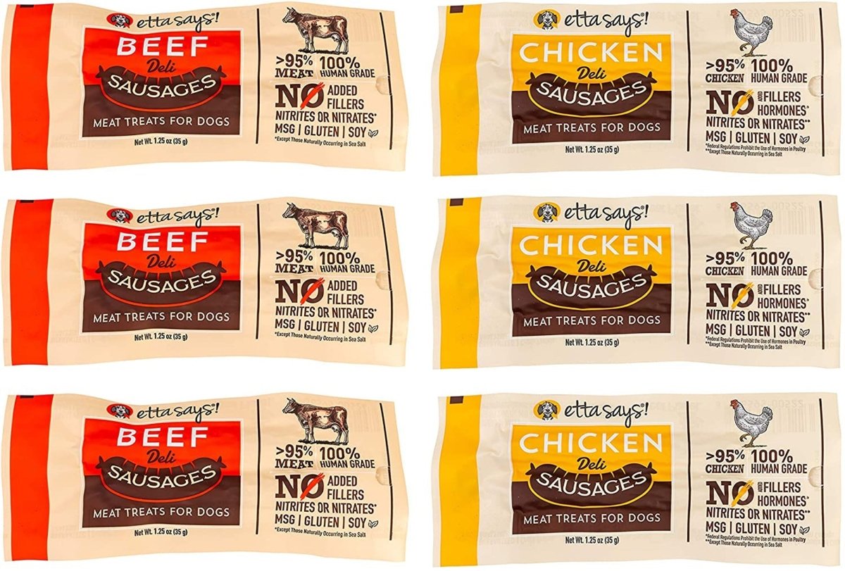 Etta Says! Beef Sausage Link Dog Treats 12 ct - Pets Perfect