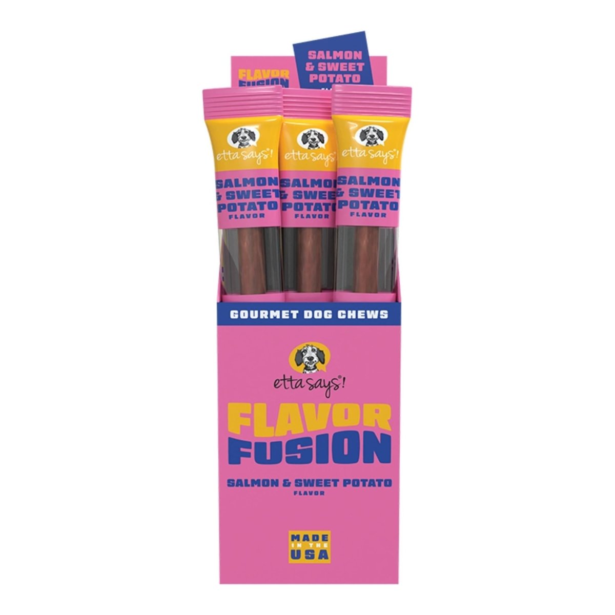 Etta Says Dog Flavor Fusion Chew Salmon 1.75oz. (Case of 12) - Pets Perfect