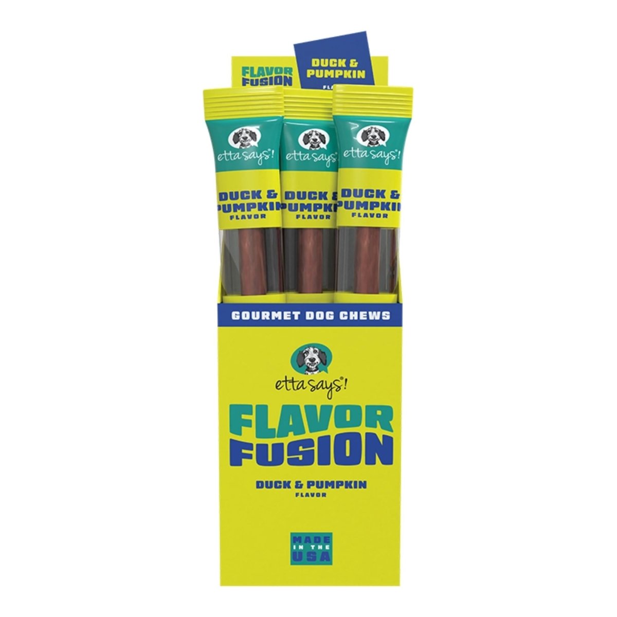 Etta Says Dog Flavor Fusion Chew Duck 1.75oz. (Case of 12) - Pets Perfect
