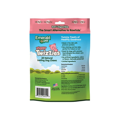 Emerald Pet Piggy Twizzies Dog Treat Pork 1ea/6 in, 6 pk, 8 oz - Pets Perfect