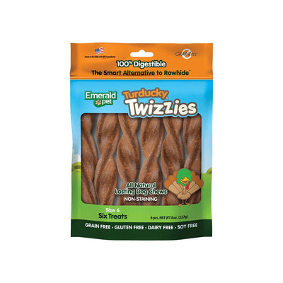 Emerald Pet Turducky Twizzies Dog Treat Turducky 6 in, 6 ct, 8 oz