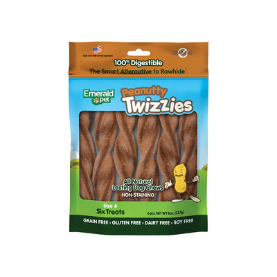 Emerald Pet Peanutty Twizzies, 6 Inch, 6 Pk 8oz. Default Title
