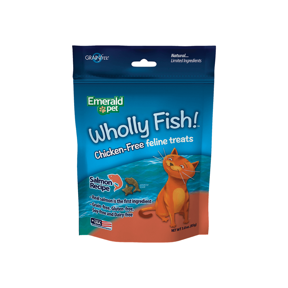 Emerald Pet Wholly Fish! Salmon Cat Treat 3oz. Default Title