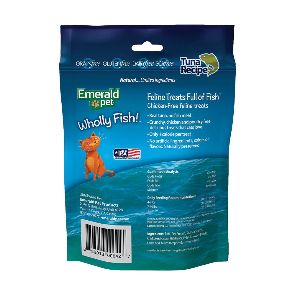 Emerald Pet Wholly Fish! Crunchy Cat Treats Tuna 1ea/3 oz - Pets Perfect