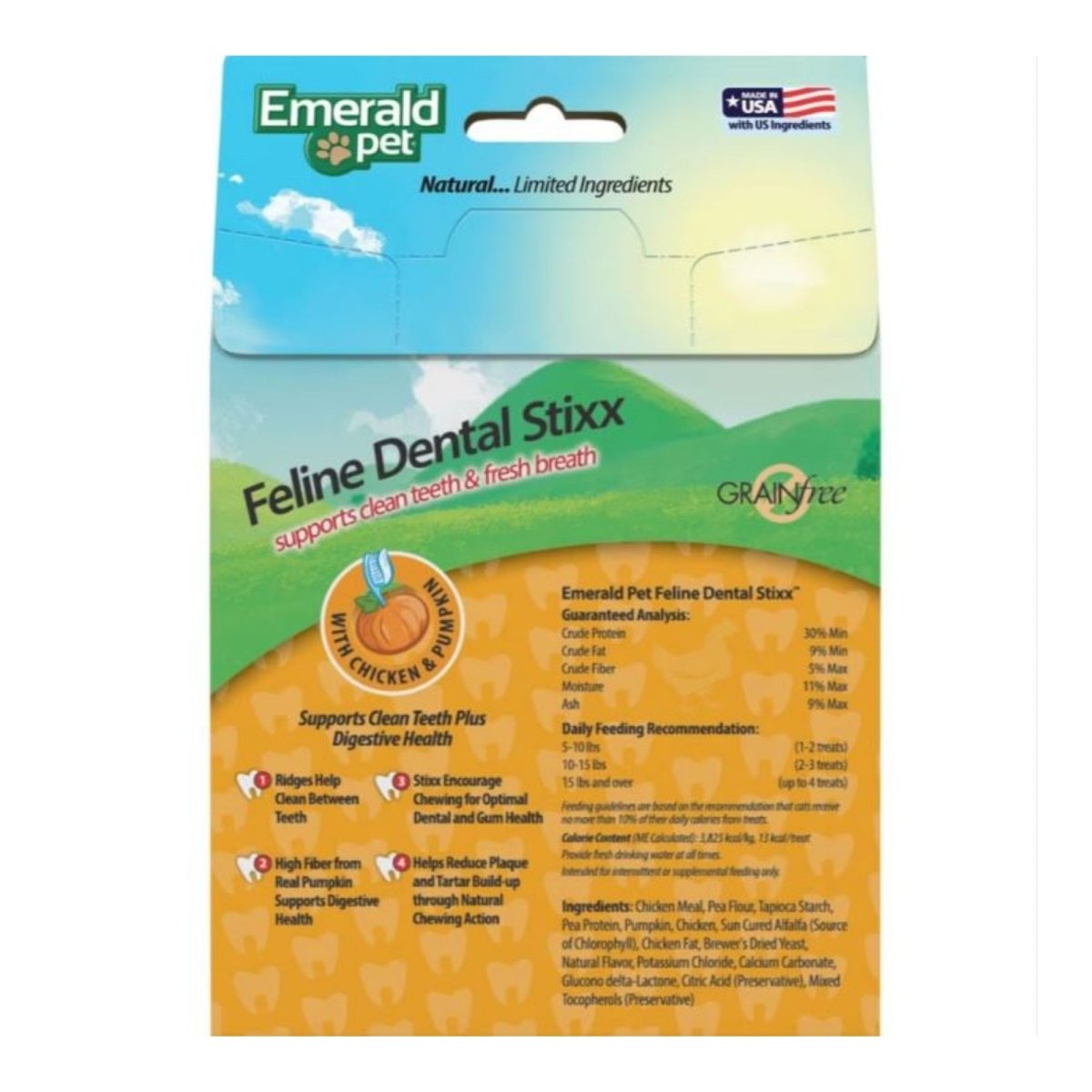 Emerald Pet Feline Dental Stixx Cat Treats Chicken 3.6oz - Pets Perfect