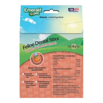 Emerald Pet Feline Dental Stixx Cat Treats Salmon 3.6oz - Pets Perfect