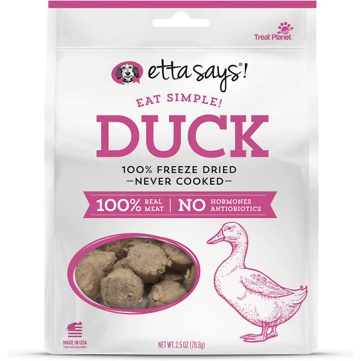 Etta Says! Eat Simple 100% Freeze - Dried Duck Dog Treats 2.5oz - Pets Perfect