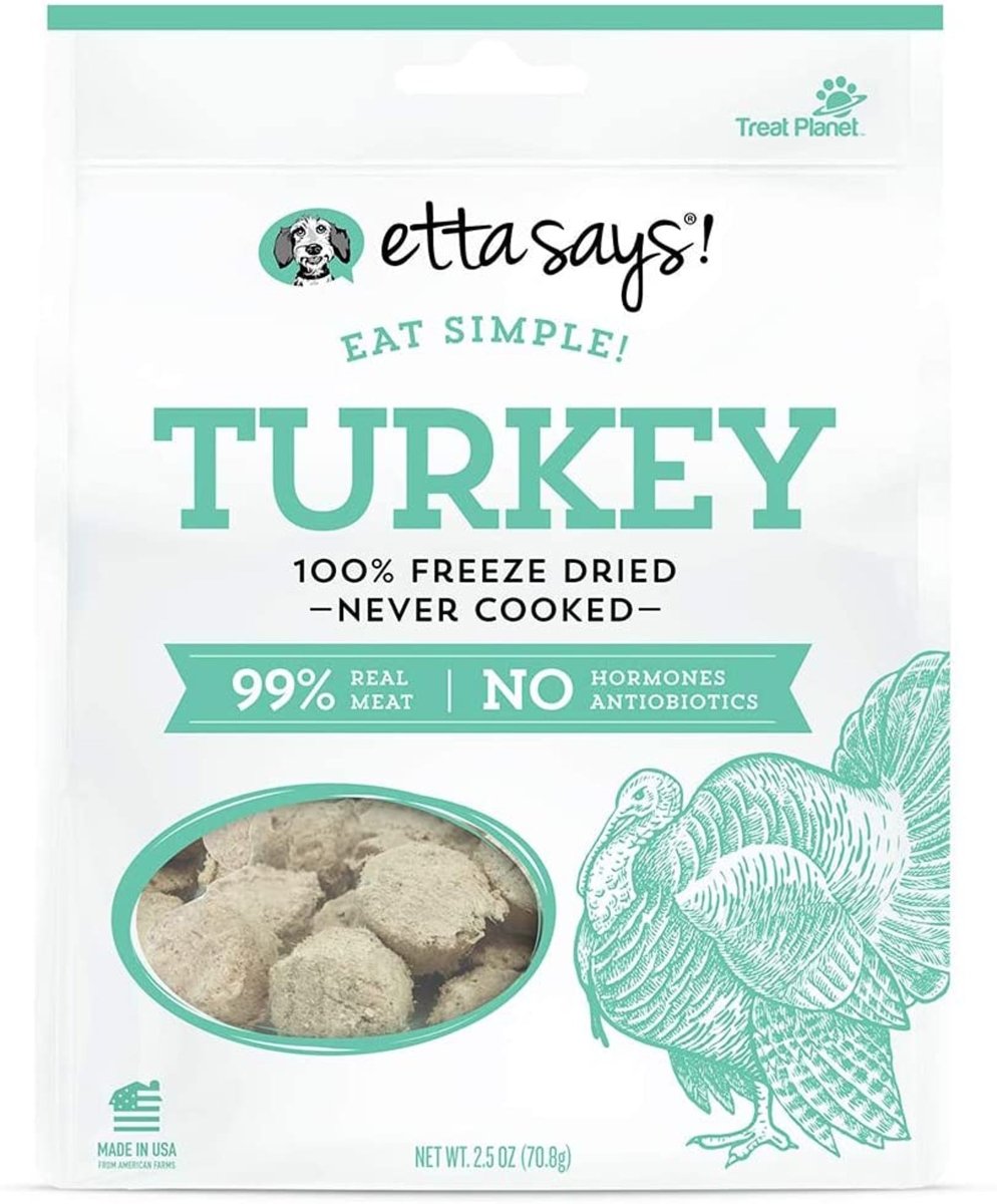 Etta Says! Eat Simple 100% Freeze - Dried Turkey Dog Treats 2.5oz - Pets Perfect