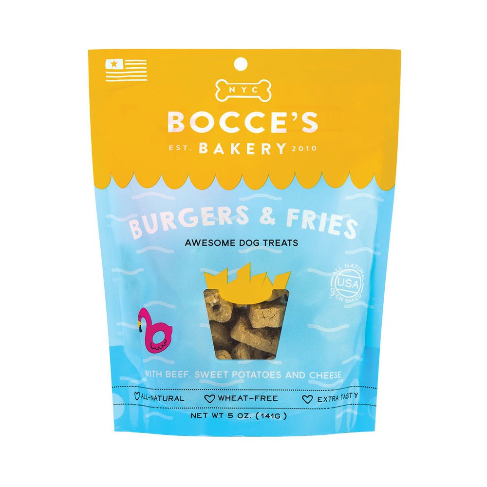 Bocce's Bakery Dog Biscuits Burgers And Fries 5oz. - Pets Perfect